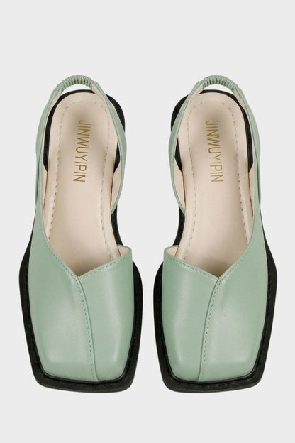Damen Slingback Ballerinas | Eckige Zehenpartie