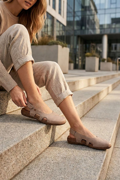 Damen Slingback Sandalen | Kork