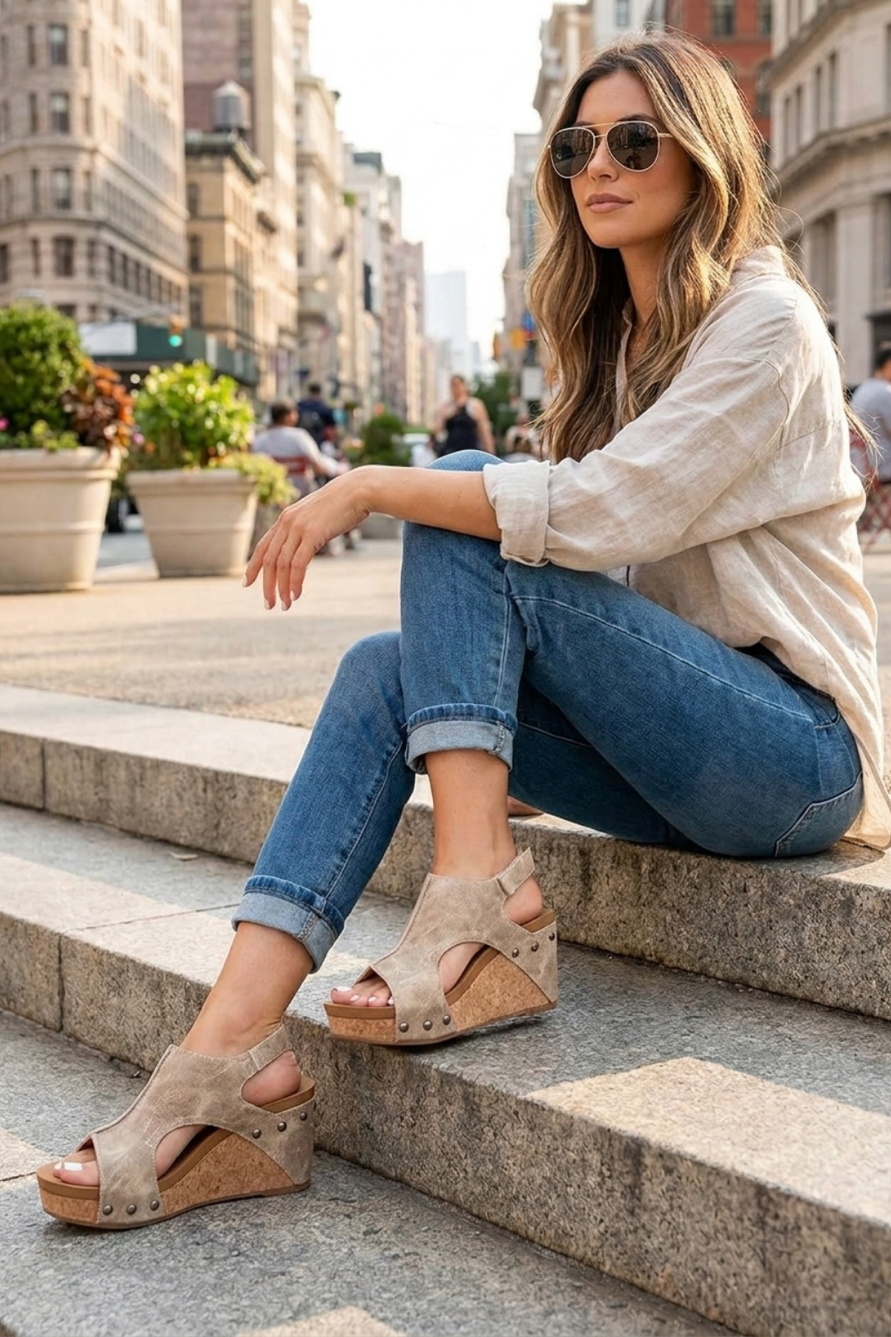 Damen Keil Sandaletten | Bequem