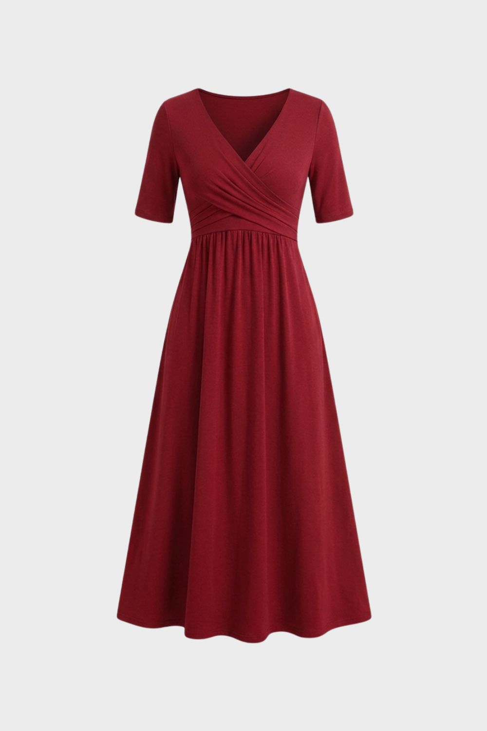 Damen Wickel Midikleid | Elegant