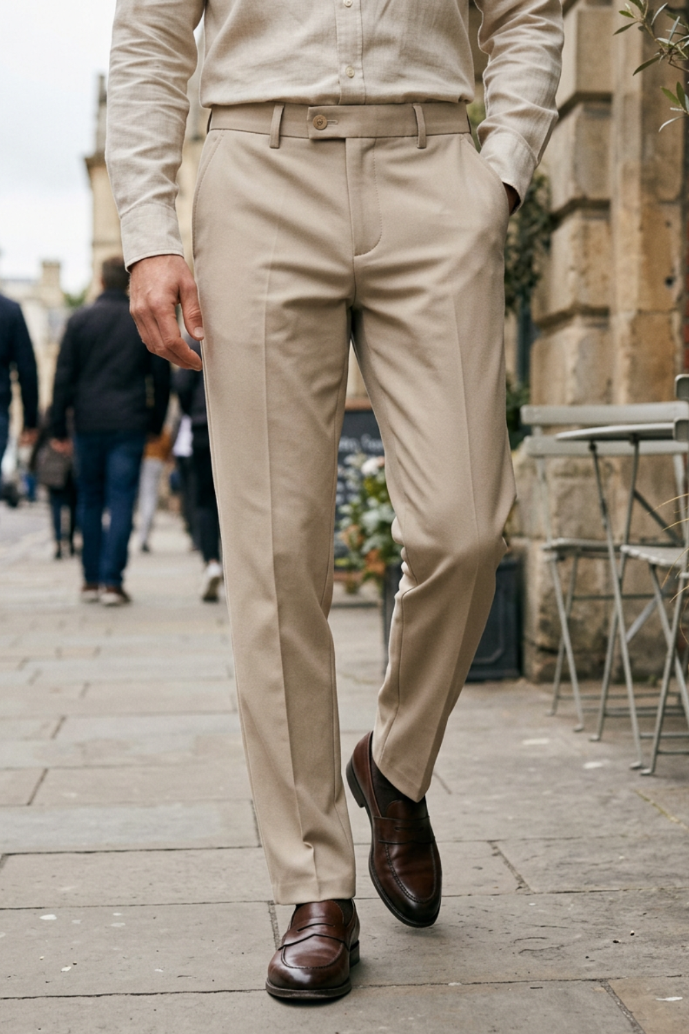Anzughose Herren Stoffhose Slim Fit