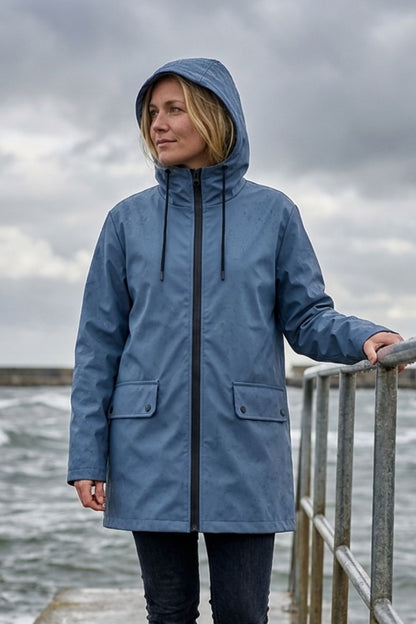 Damen Kapuzenjacke | Taillenzug & Pattentaschen