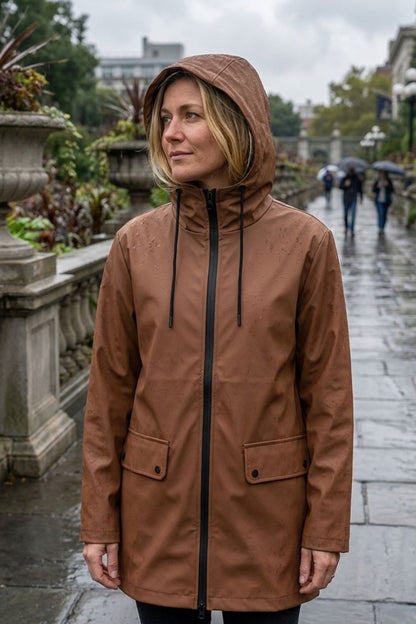 Damen Kapuzenjacke | Taillenzug & Pattentaschen