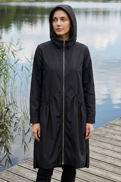 Damen Kapuzenmantel | Lange Form & Seitentaschen