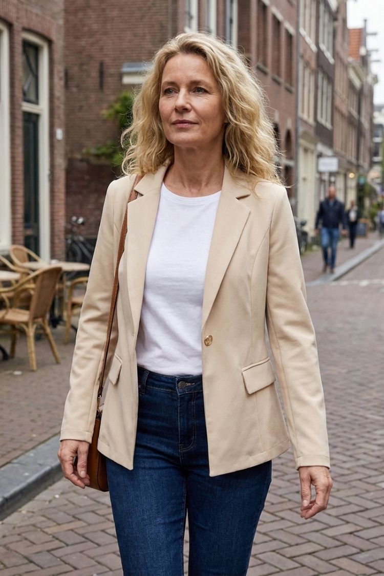 Damen Taillierter Blazer | Reverskragen & Knopfdetail