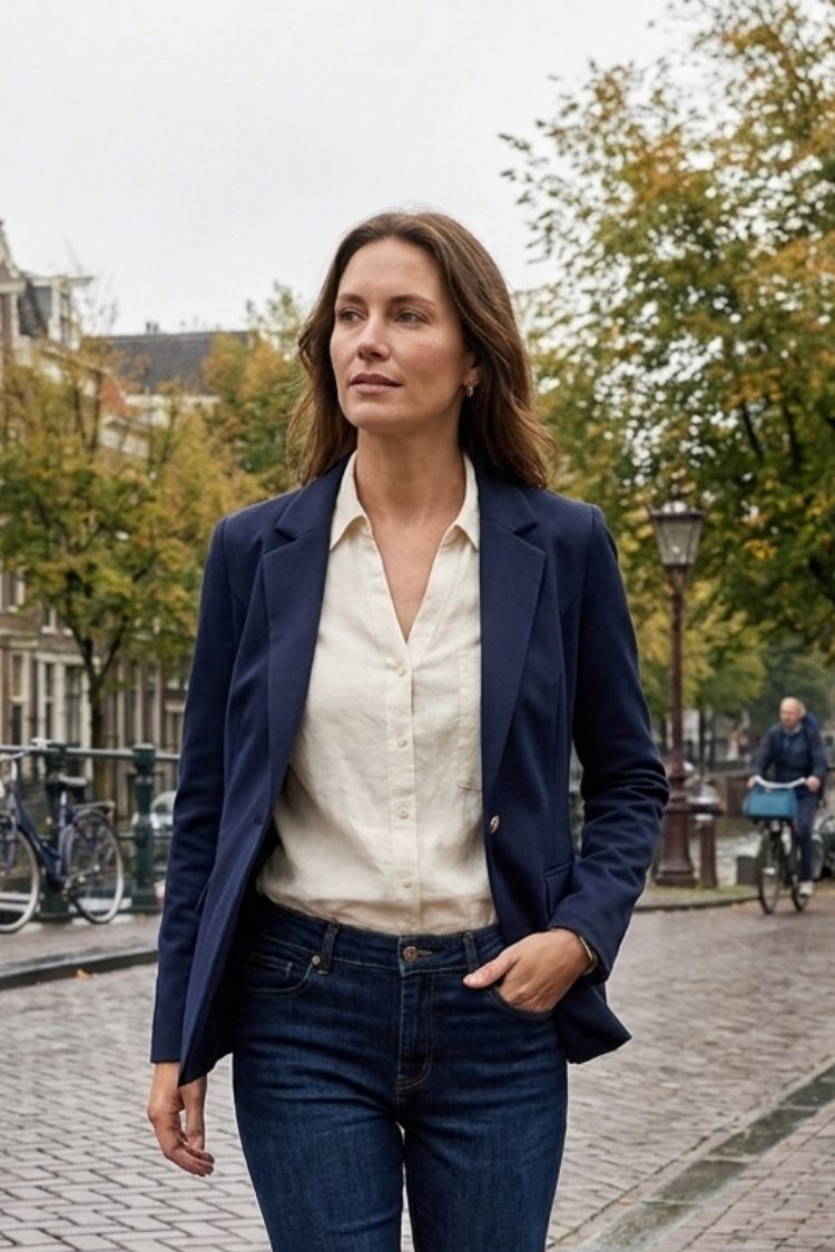 Damen Taillierter Blazer | Reverskragen & Knopfdetail