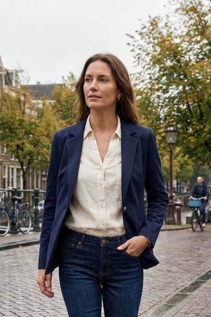 Damen Taillierter Blazer | Reverskragen & Knopfdetail