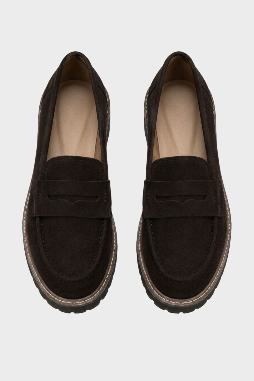 Loafer Damen Halbschuhe mit Profilsohle und Zierlasche
