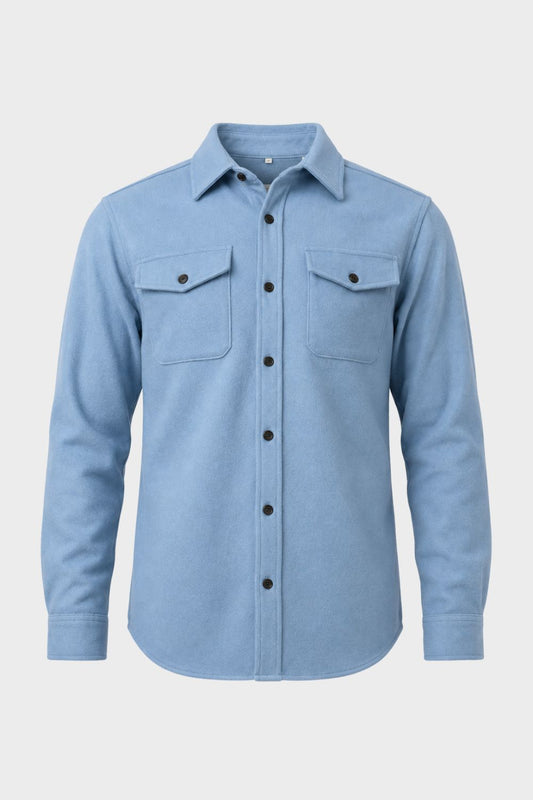 Herren Hemdjacke | Knopfleiste & Pattentaschen