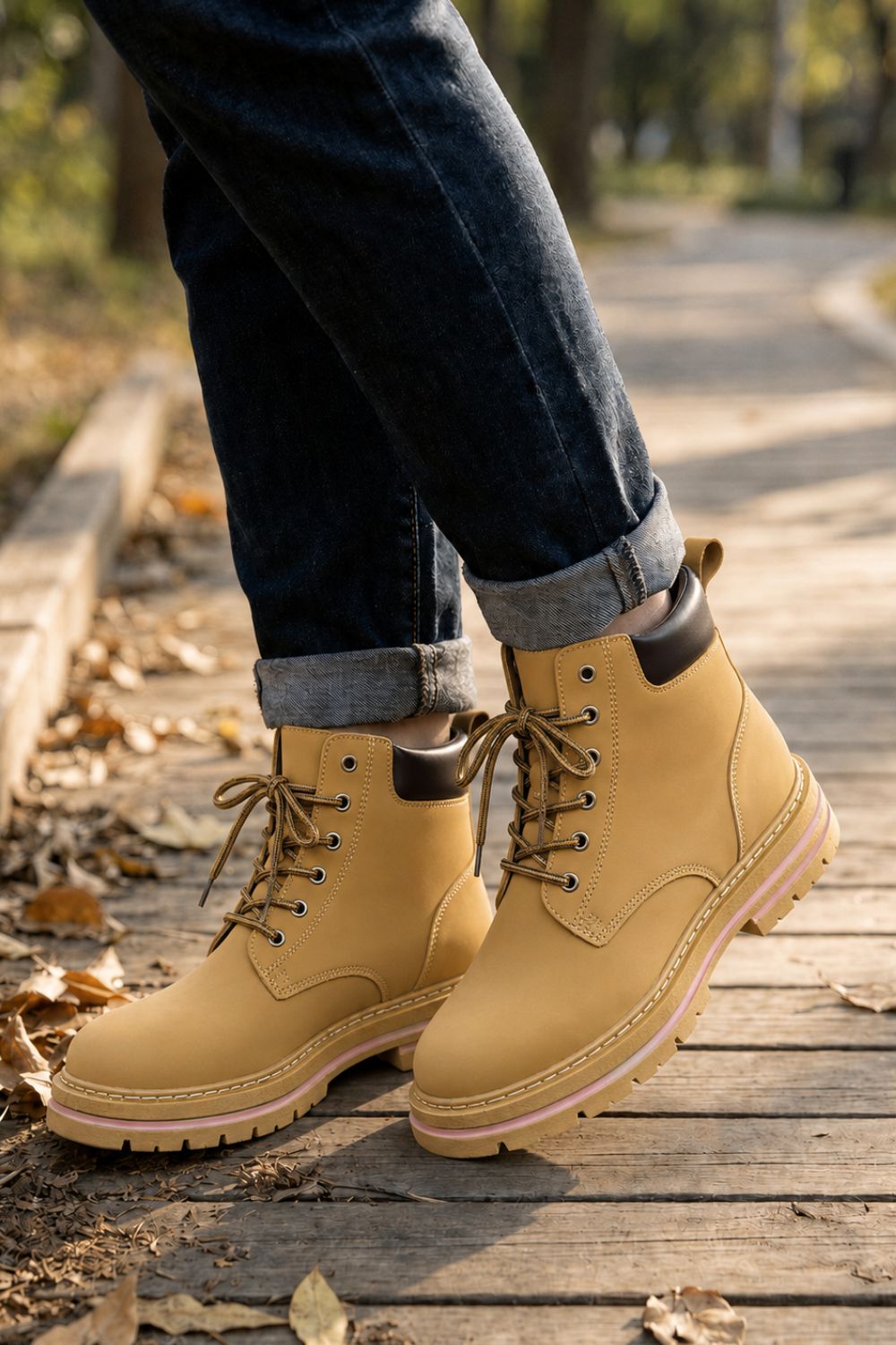 Herren Schnürboots | Profilsohle & Knöchelhoch