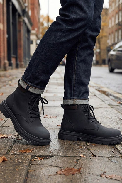 Herren Schnürboots | Profilsohle & Knöchelhoch