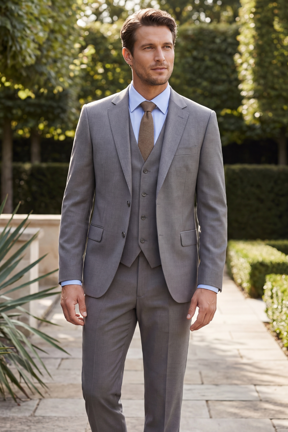 Herren Anzug 3-Teilig | Weste Slim