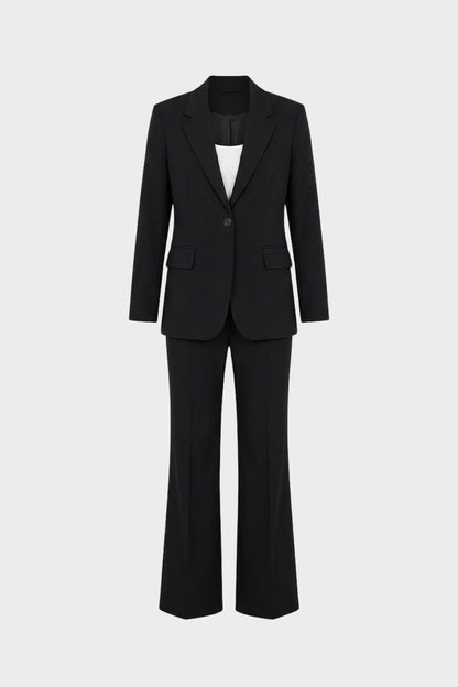 Hosenanzug Damen Zweiteiler mit Blazer und Schlaghose