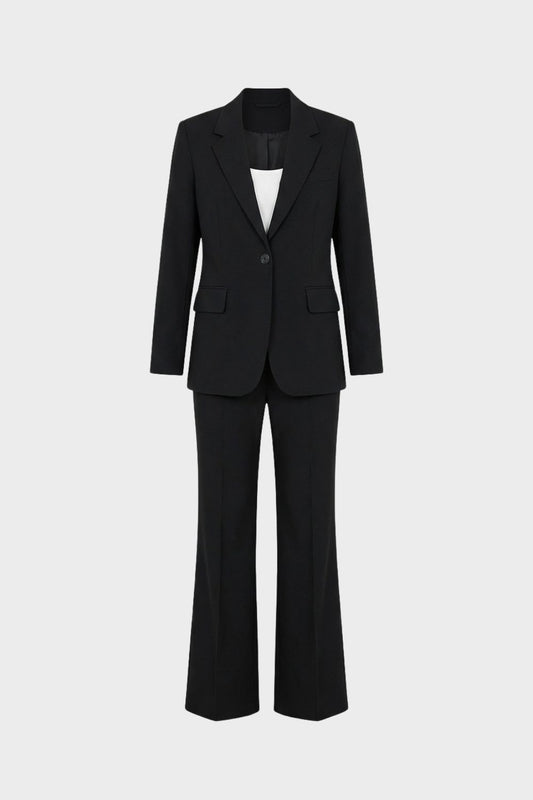 Hosenanzug Damen Zweiteiler mit Blazer und Schlaghose