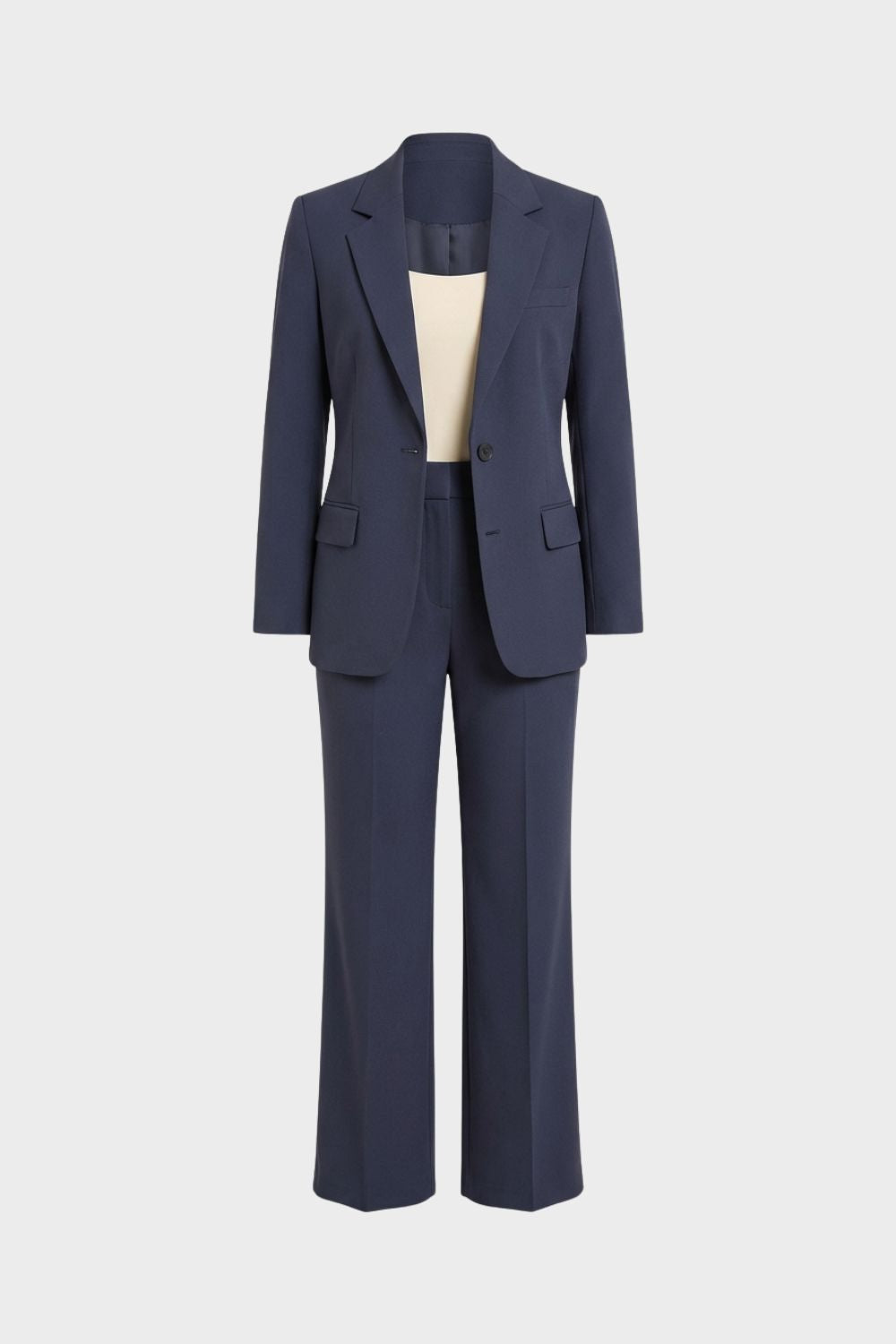 Hosenanzug Damen Zweiteiler mit Blazer und Schlaghose
