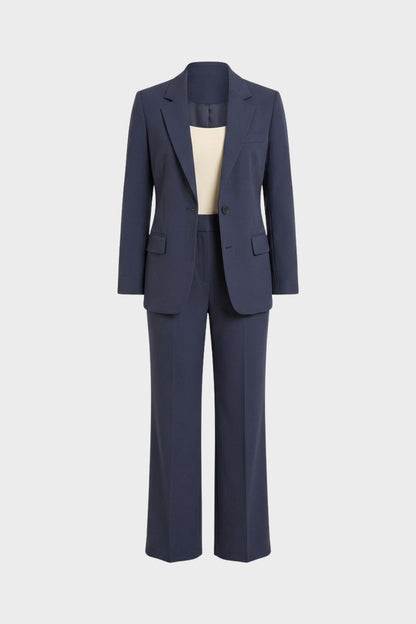 Hosenanzug Damen Zweiteiler mit Blazer und Schlaghose