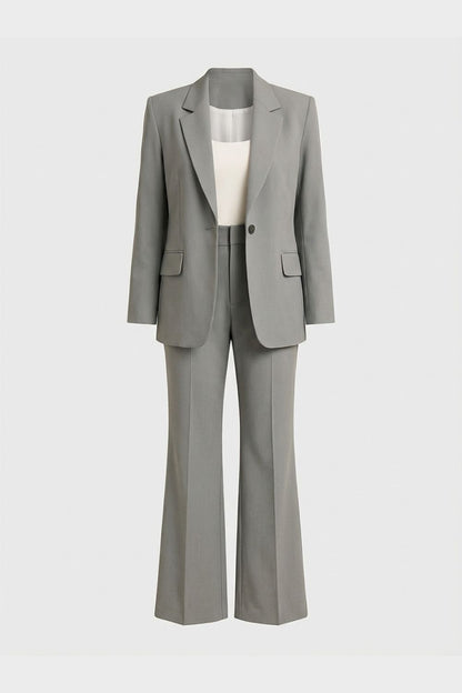 Hosenanzug Damen Zweiteiler mit Blazer und Schlaghose