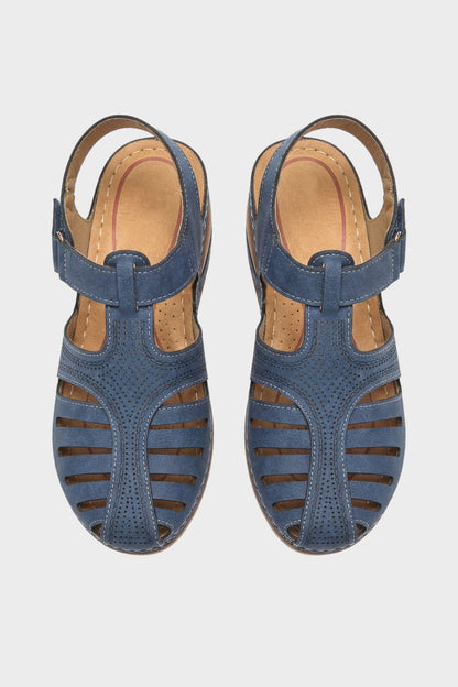 Sandalen Damen mit Klettverschluss und Lochmuster