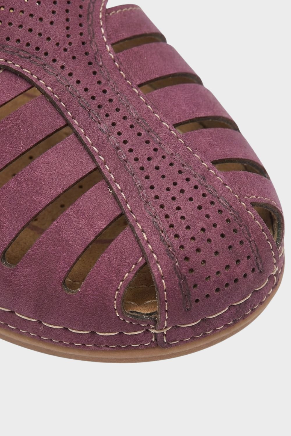 Sandalen Damen mit Klettverschluss und Lochmuster