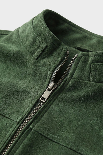 Lederjacke Herren aus Wildleder mit Reißverschluss