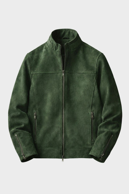 Lederjacke Herren aus Wildleder mit Reißverschluss