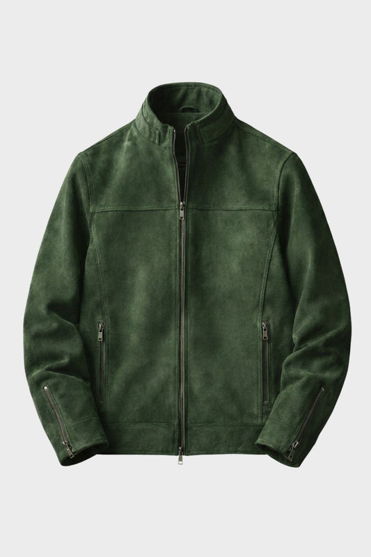 Lederjacke Herren aus Wildleder mit Reißverschluss