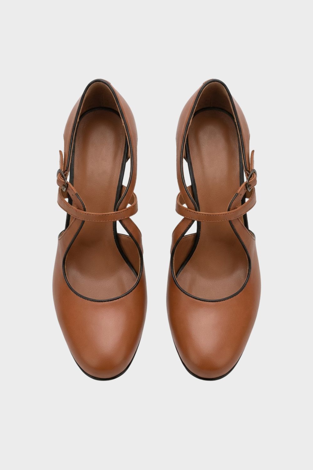 Pumps Damen mit Riemchen und Blockabsatz