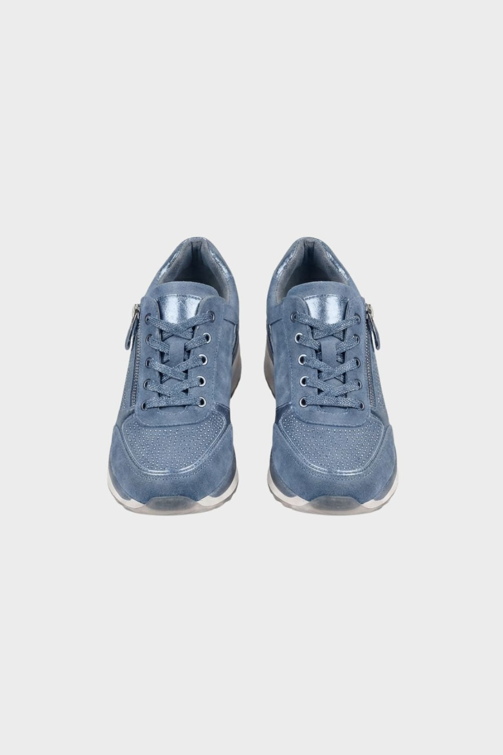 Sneaker Damen mit Reißverschluss und Schnürung