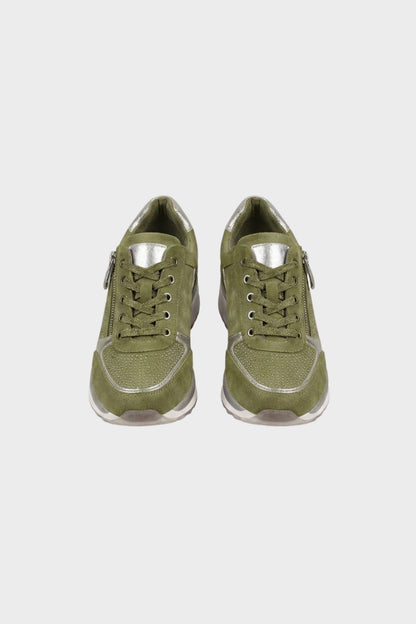 Sneaker Damen mit Reißverschluss und Schnürung