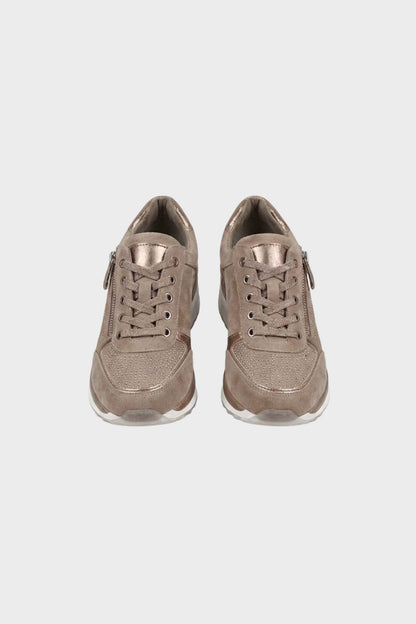 Sneaker Damen mit Reißverschluss und Schnürung