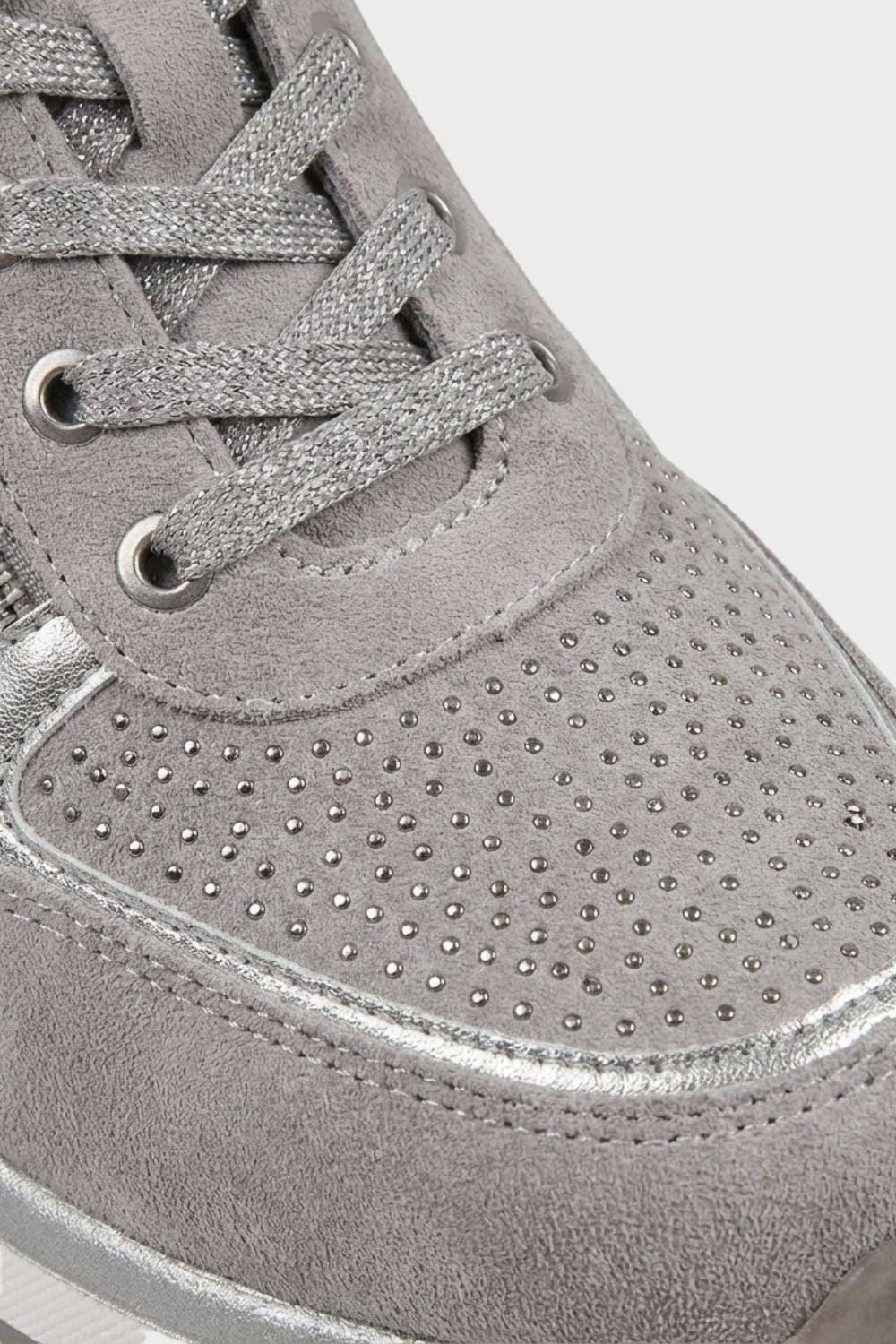 Sneaker Damen mit Reißverschluss und Schnürung