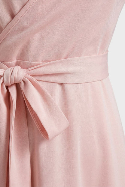 Maxikleid Damen mit V-Ausschnitt und Bindegürtel