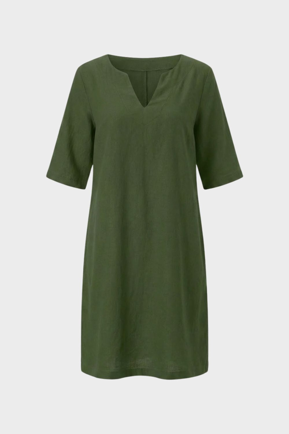 Kleid Damen Kurzarm mit V-Ausschnitt