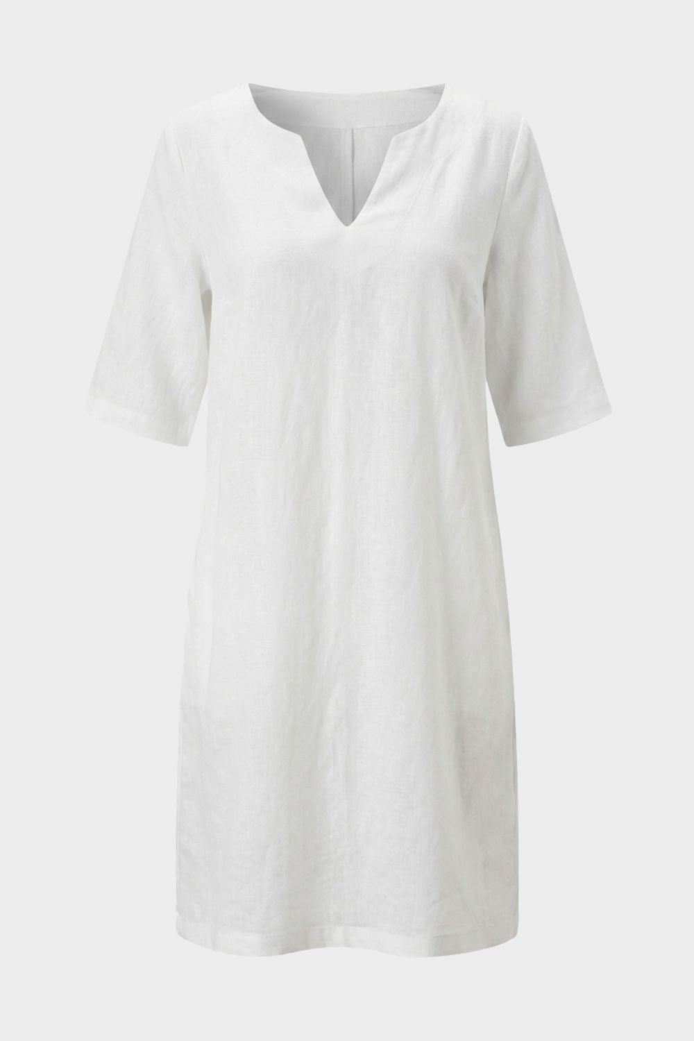 Kleid Damen Kurzarm mit V-Ausschnitt