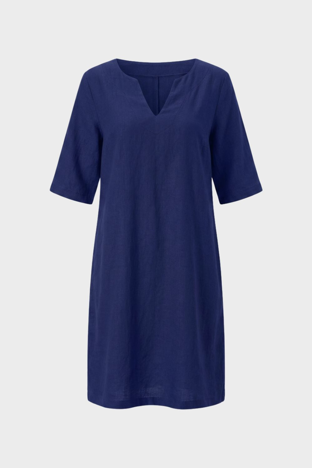 Kleid Damen Kurzarm mit V-Ausschnitt