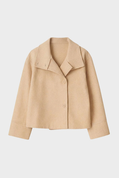 Jacke Damen Kurz mit Reverskragen und Knopfleiste