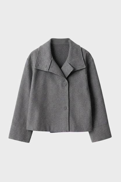 Jacke Damen Kurz mit Reverskragen und Knopfleiste