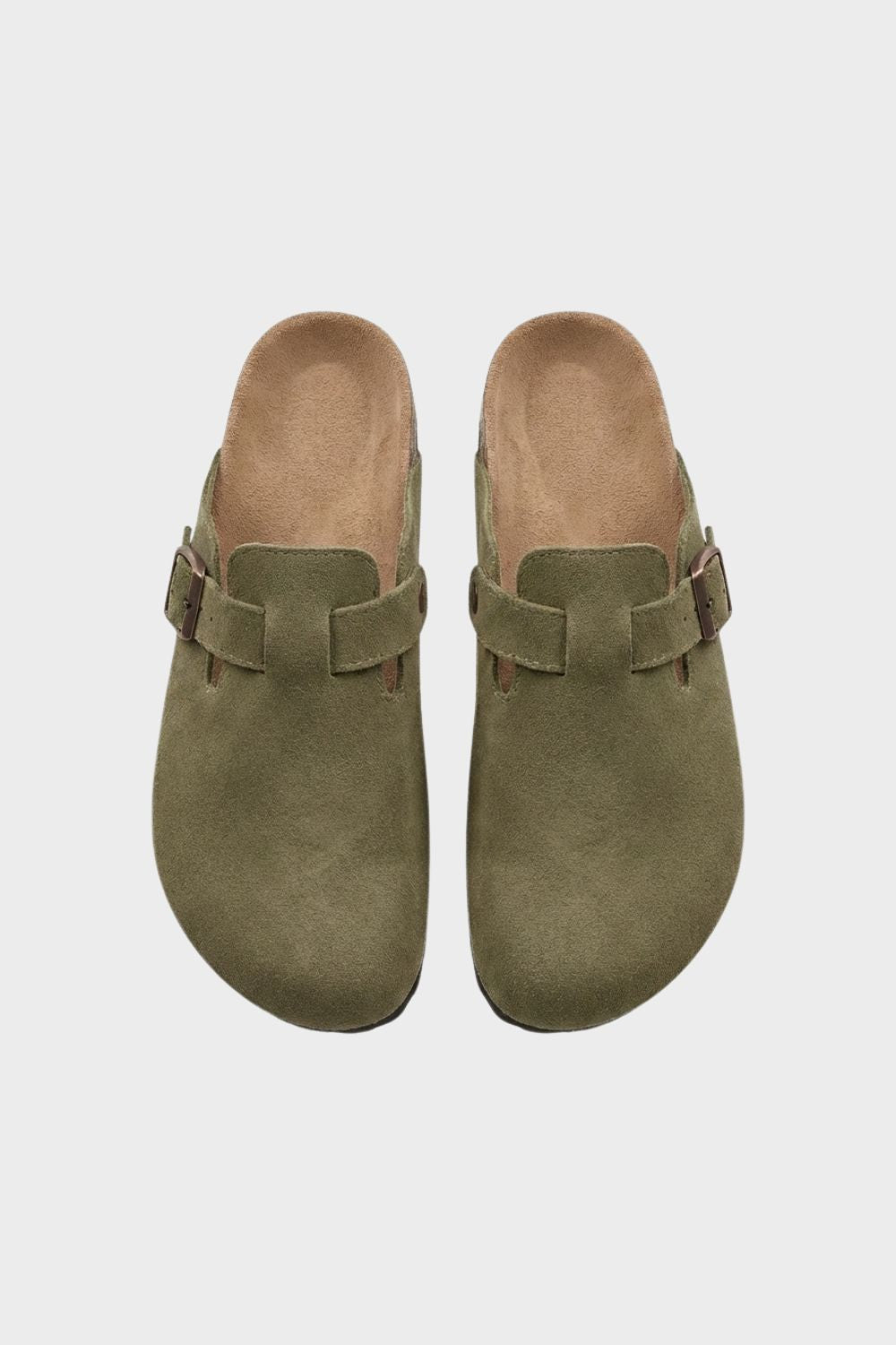 Damen Clogs Pantoletten mit Schnalle geschlossen