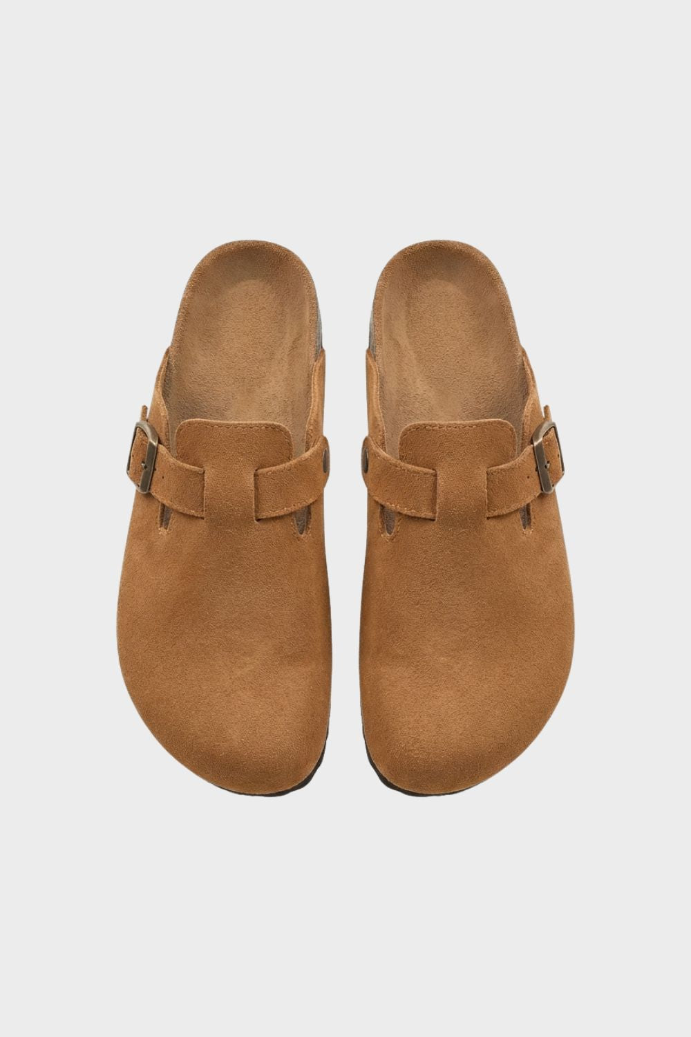 Damen Clogs Pantoletten mit Schnalle geschlossen