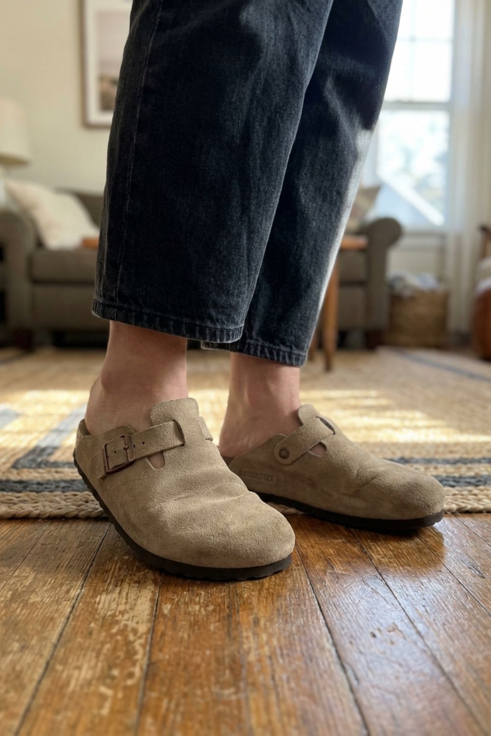 Damen Clogs Pantoletten mit Schnalle geschlossen