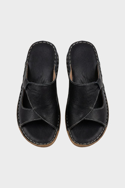 Sandalen Damen Pantoletten mit Kreuzriemen