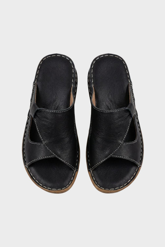 Sandalen Damen Pantoletten mit Kreuzriemen