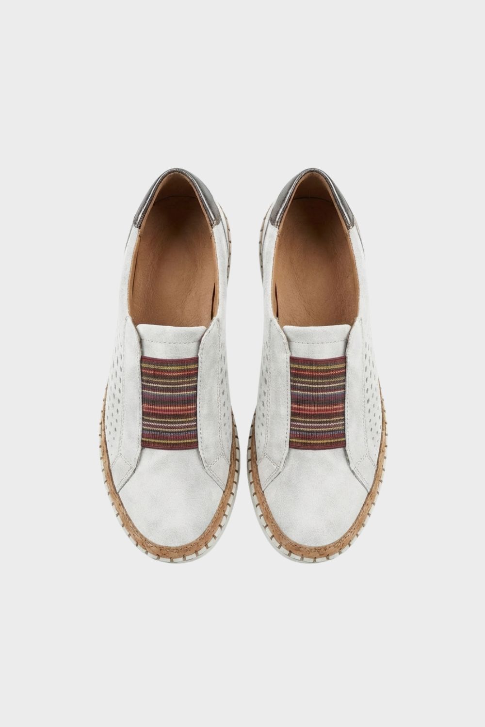 Slipper Damen Halbschuhe mit Gummizug und Lochmuster