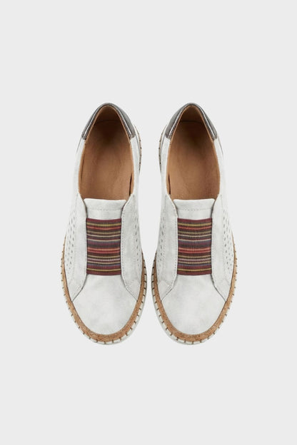 Slipper Damen Halbschuhe mit Gummizug und Lochmuster