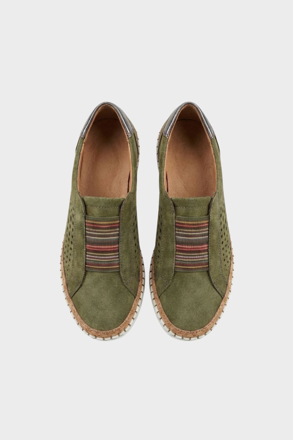 Slipper Damen Halbschuhe mit Gummizug und Lochmuster