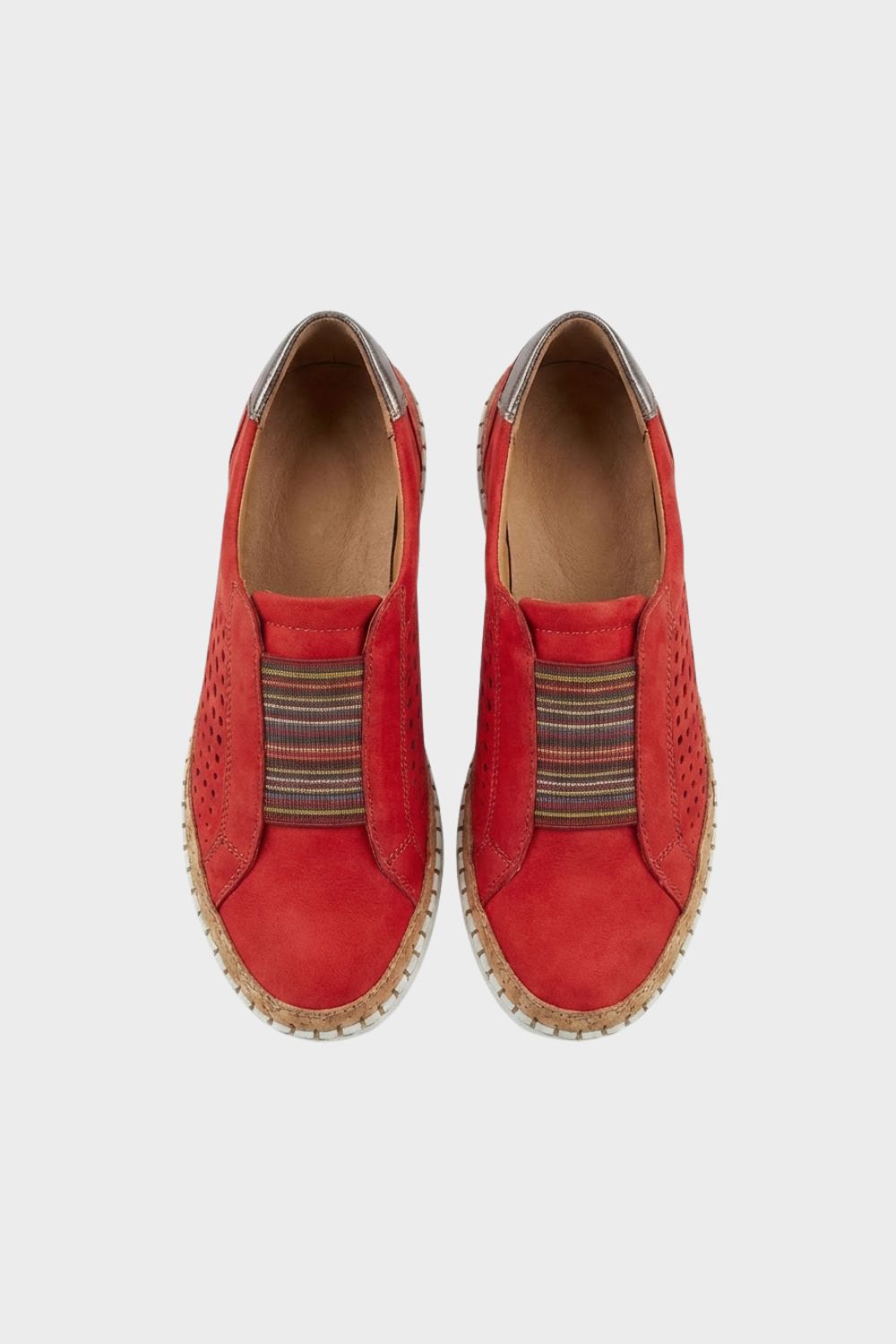 Slipper Damen Halbschuhe mit Gummizug und Lochmuster