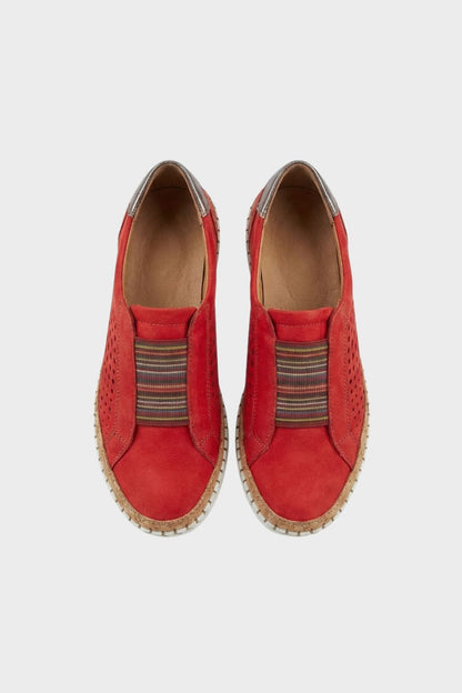 Slipper Damen Halbschuhe mit Gummizug und Lochmuster
