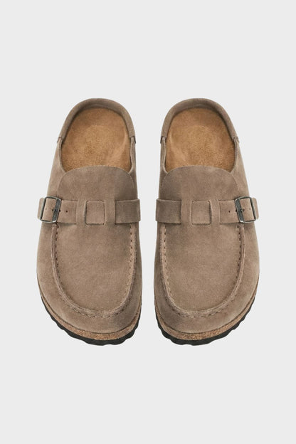 Pantoletten Damen Clogs mit Schnalle geschlossen