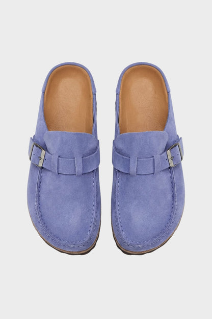 Pantoletten Damen Clogs mit Schnalle geschlossen