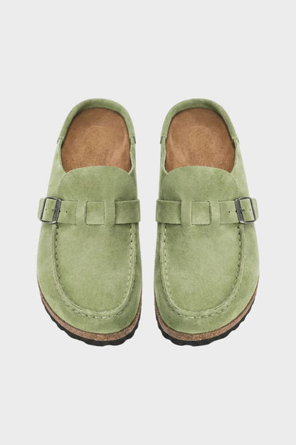 Pantoletten Damen Clogs mit Schnalle geschlossen